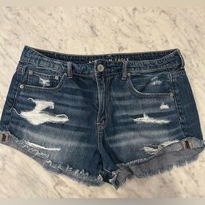 American Eagle Outfitters Distressed Denim Shorts - Blue
